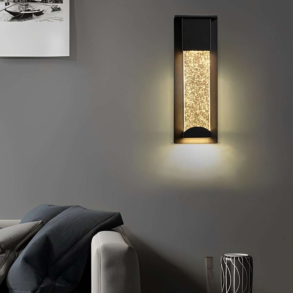 Minimalist Crystal Bubble Glass Waterproof LED Motion Sensor Wall Lamp - Lamp Outdoor