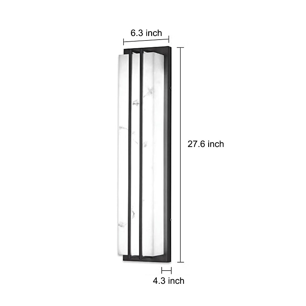 Minimalist Resin Waterproof LED Black Modern Outdoor Wall Light Fixture - Lamp Outdoor