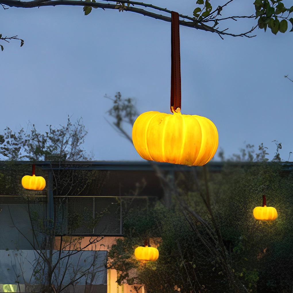 Portable Resin Pumpkin LED Waterproof USB Chargeable Outdoor Lights - Lamp Outdoor
