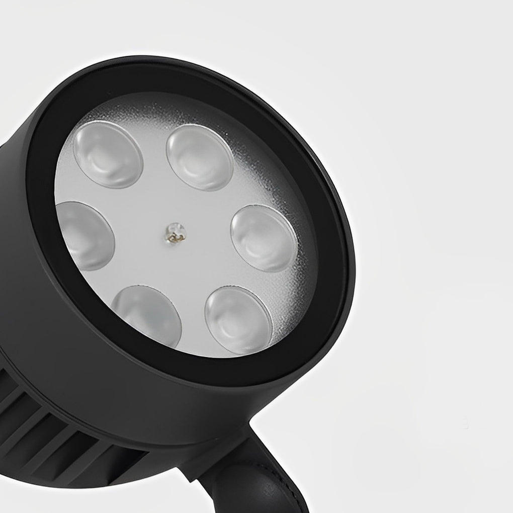 Adjustable Round LED COB Waterproof Black Modern Outdoor Spotlights - Lamp Outdoor