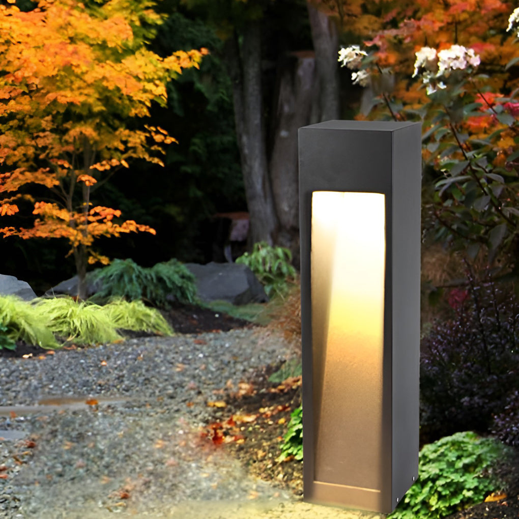 Industrial Rectangular LED Pathway Light 5W Waterproof Fixture with Open Slide Illumination - Lamp Outdoor