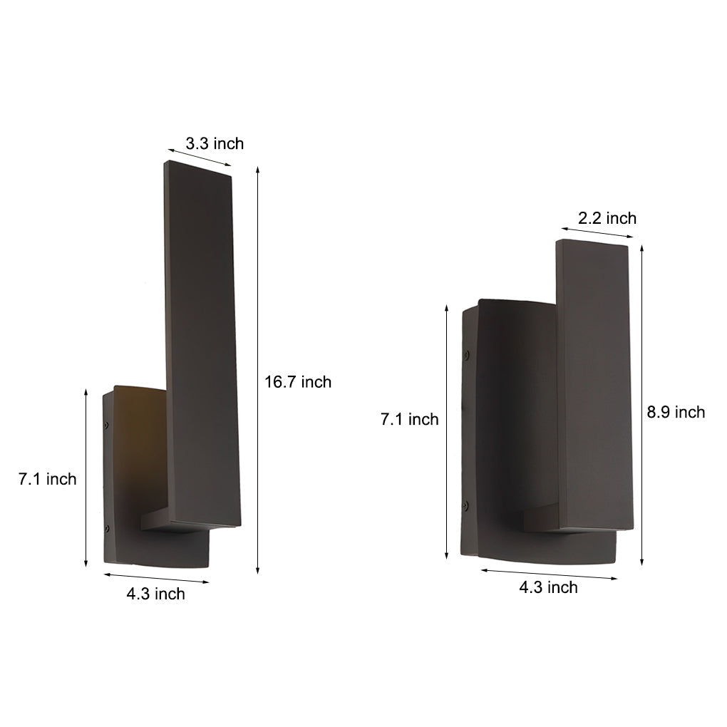 Waterproof Minimalist Aluminum LED Black Modern Outdoor Wall Light - Lamp Outdoor