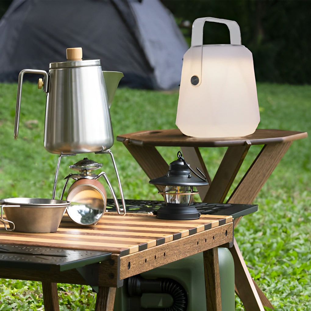 Portable Lantern Shaped Waterproof Chargable Solar Table Lamp with Remote - Lamp Outdoor