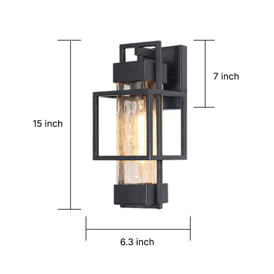 Waterproof Iron Art Black Outdoor Sconces Vintage Style - Lamp Outdoor