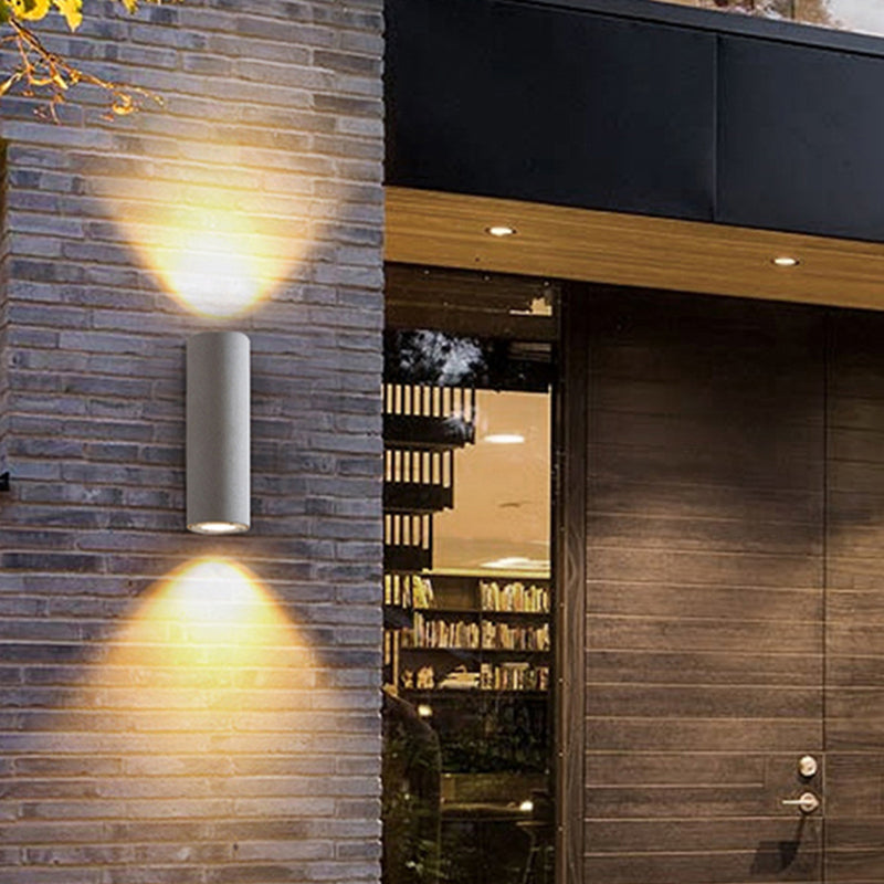 Ray Minimalist Cylindrical LED Outdoor Wall Lamp Cement Garden Corridor - Lamp Outdoor