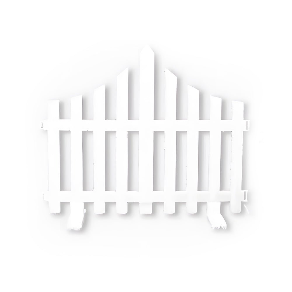8-Pack Wave-Shaped Solar LED Lighted Garden Fence for Christmas - Lamp Outdoor