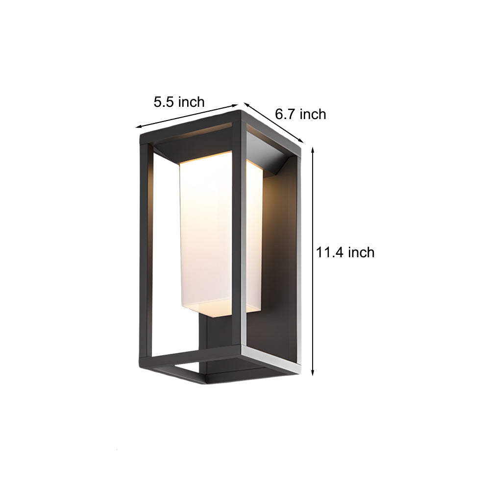 LED Outdoor Solar Lights For Wall Modern Square Waterproof Aluminum - Lamp Outdoor