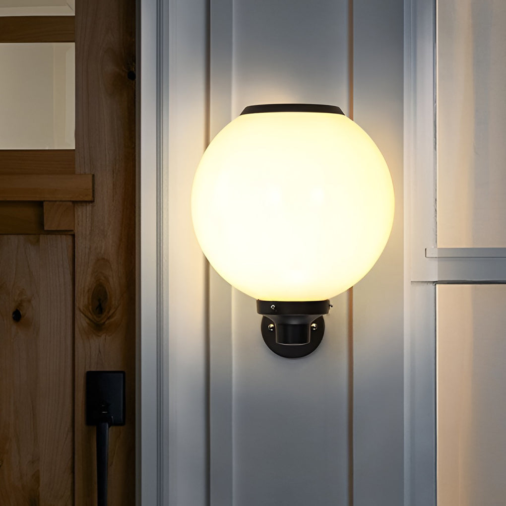 Round Three Step Dimming LED Modern Solar Wall Lights Outdoor Wall Lamp - Lamp Outdoor