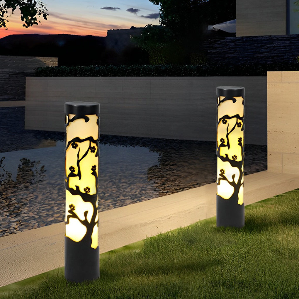 Black Retro Wintersweet Pathway Lights - Lamp Outdoor