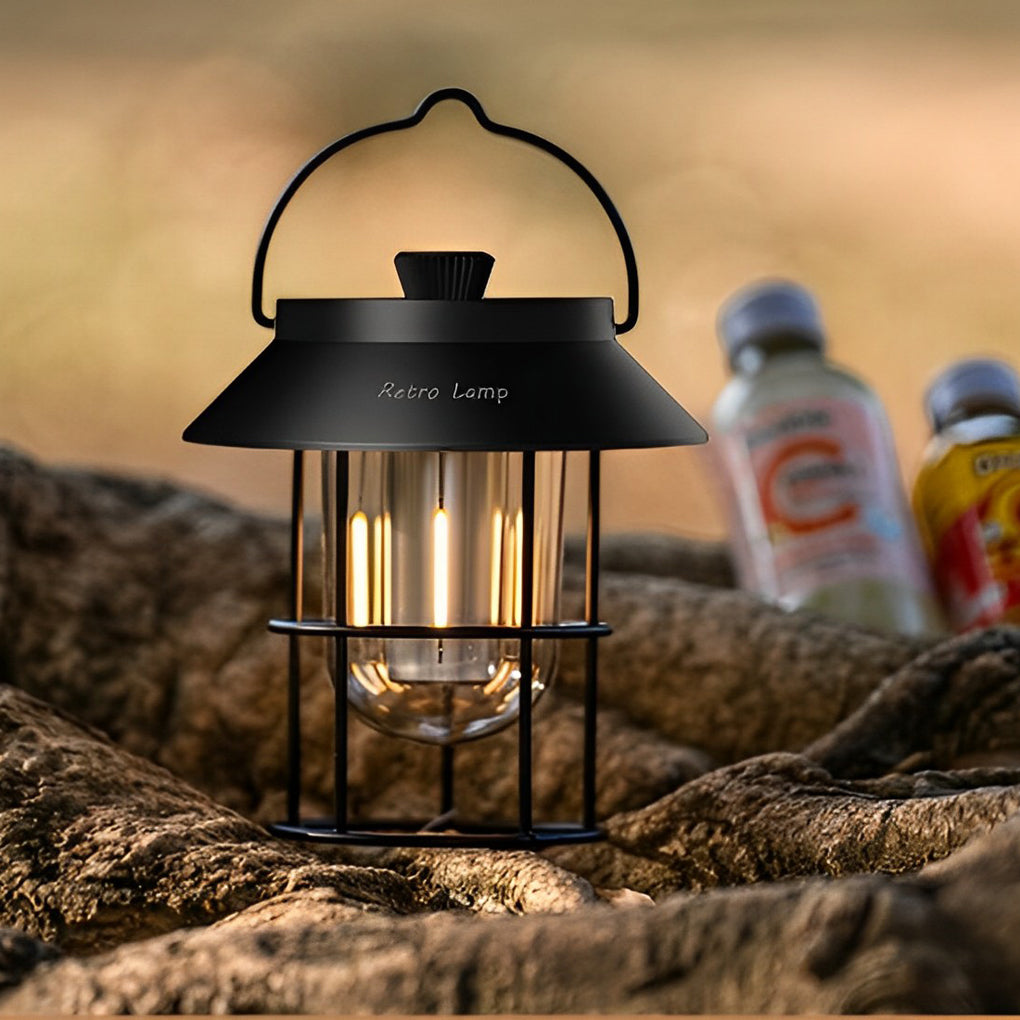 USB Rechargeable Dimmable LED Hanging Stand Portable Outdoor Lanterns - Lamp Outdoor