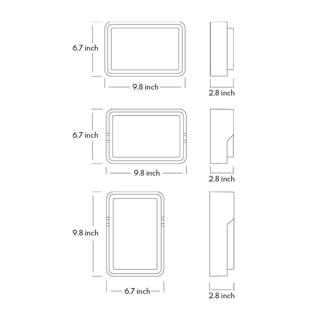 Square Outdoor Wall Light Minimalist LED Waterproof Ambient - Lamp Outdoor