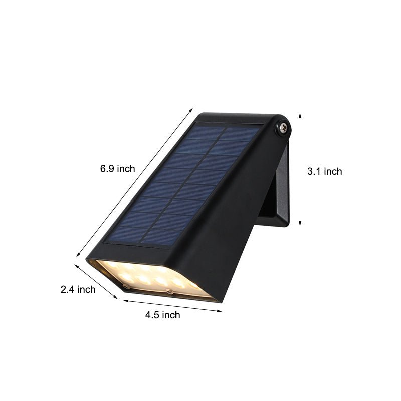 90° Adjustable Intelligent LED Waterproof Black Modern Solar Wall Lights - Lamp Outdoor