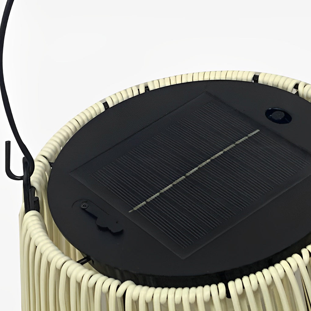 Portable Waterproof Handmade Rattan LED Modern Solar Outdoor Lanterns - Lamp Outdoor