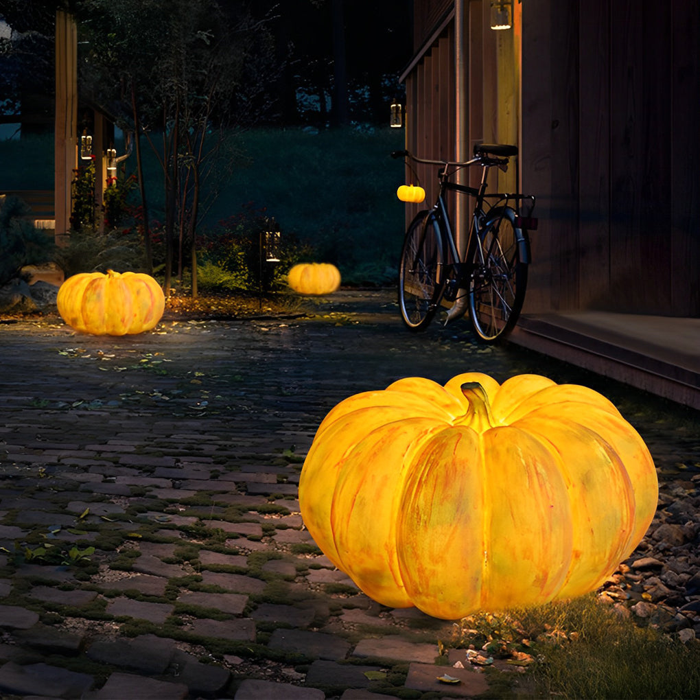Portable Resin Pumpkin LED Waterproof USB Chargeable Outdoor Lights - Lamp Outdoor
