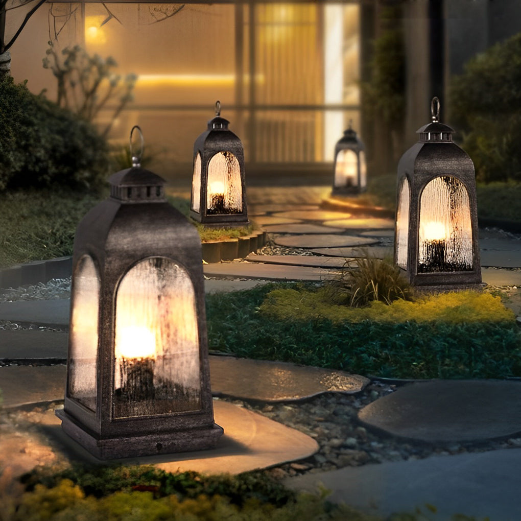 Waterproof Metal Portable Retro European-style Outdoor Floor Lamp Lawn Lights - Lamp Outdoor