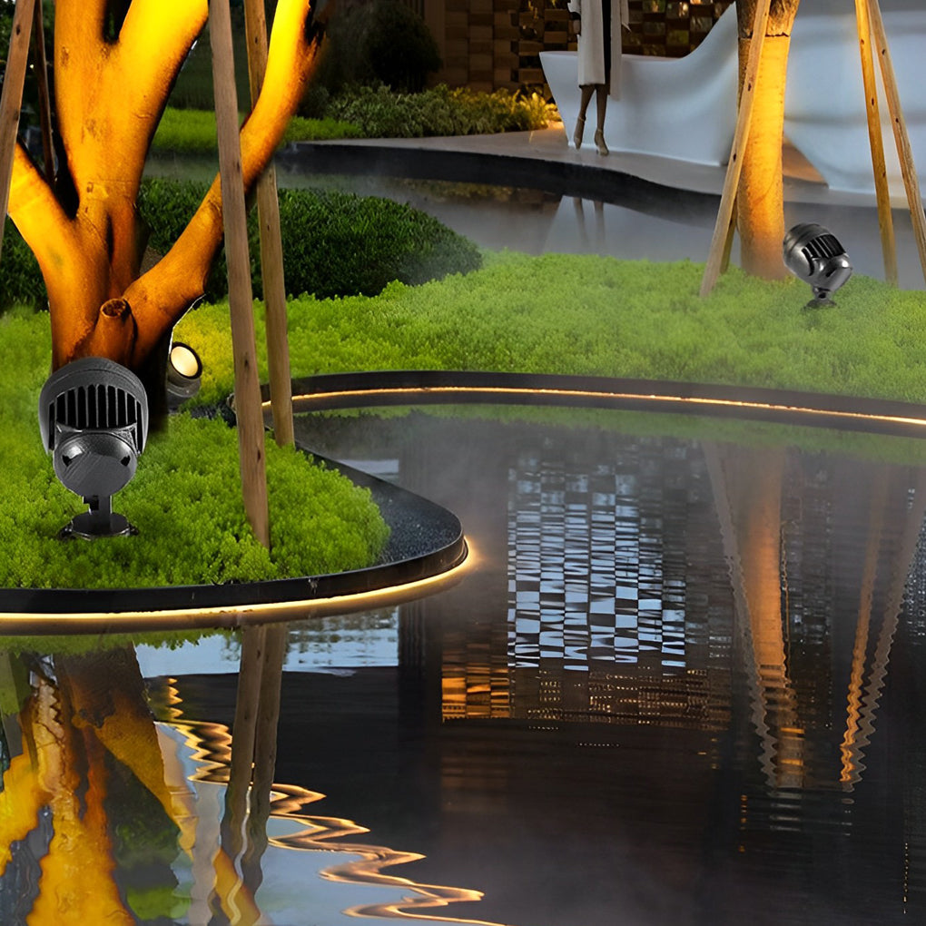 Round Waterproof LED Adjustable Modern Outdoor Spotlights Tree Spot Lights - Lamp Outdoor