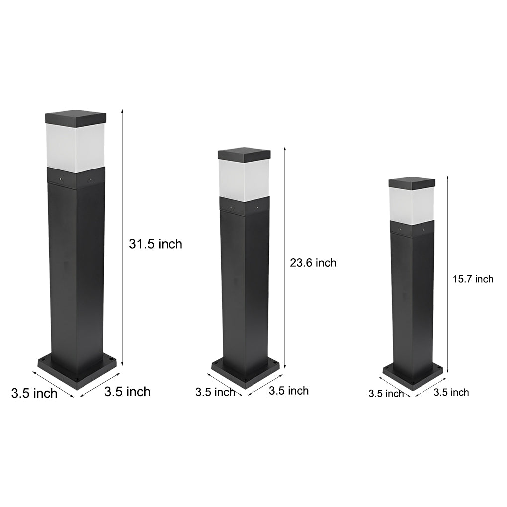 Minimalist Square LED Outdoor Light Modern Bollard Lights for Elegant Home Exterior - Lamp Outdoor