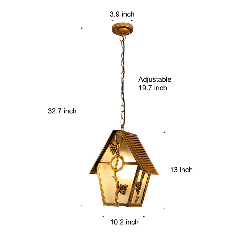 Creative Cabin Glass Waterproof American Style Outdoor Chandelier Lamp - Lamp Outdoor