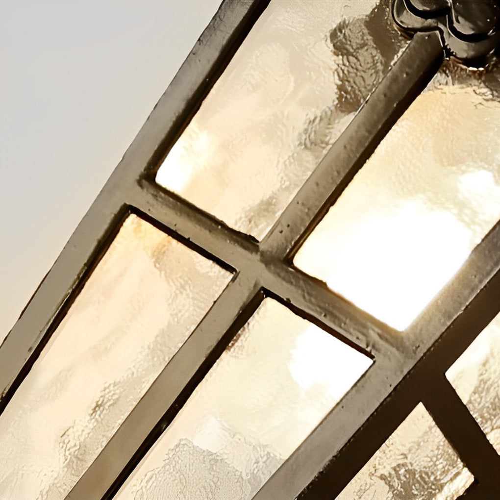 Vintage Glass Waterproof Black European-style Outdoor Wall Lamp Exterior Lights - Lamp Outdoor
