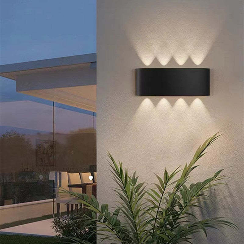 Ray Modern Rectangular Metal Outdoor Wall Lamp Water-Wave - Lamp Outdoor