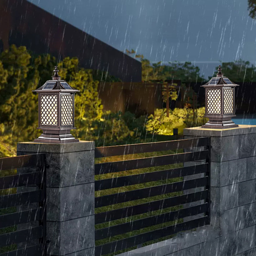 Pillar Light Fixtures Waterproof Three Color Temperature Adjustable - Lamp Outdoor