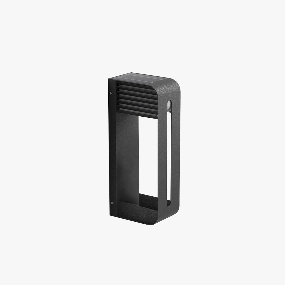Ray Modern Rectangular Metal Acrylic Solar Outdoor Plants Pot Holder Wall Lamp - Lamp Outdoor