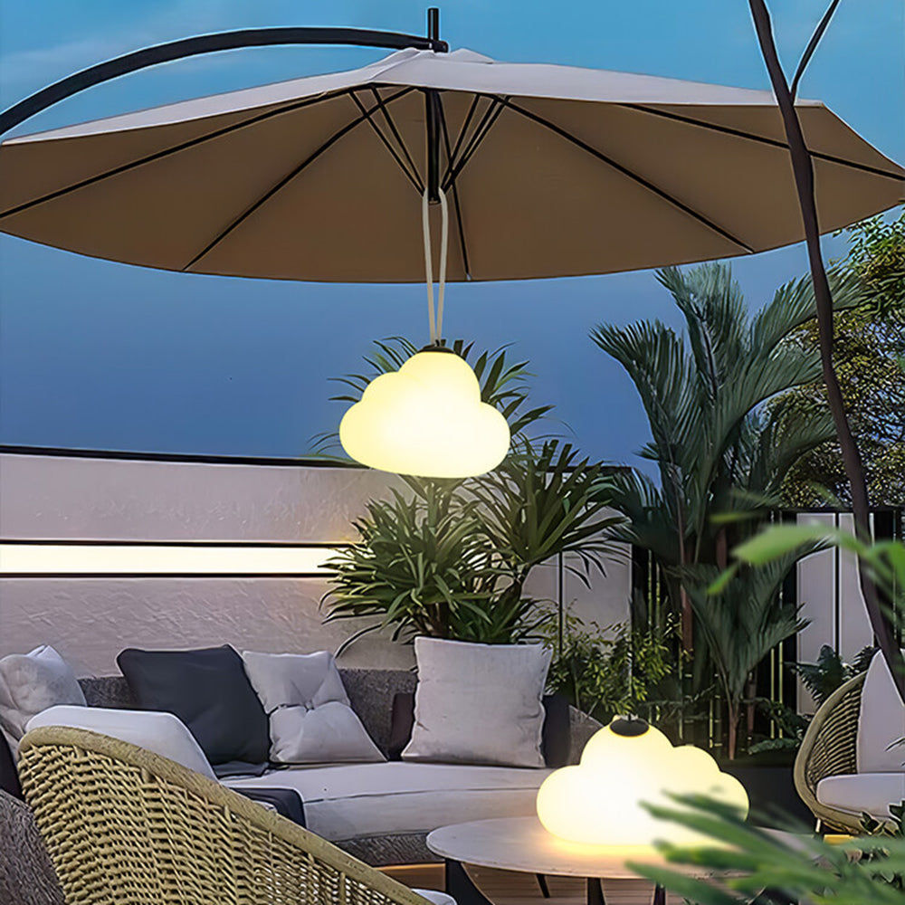 Arisha Pendant Light Cloud Modern Milky Metal Acrylic - Lamp Outdoor