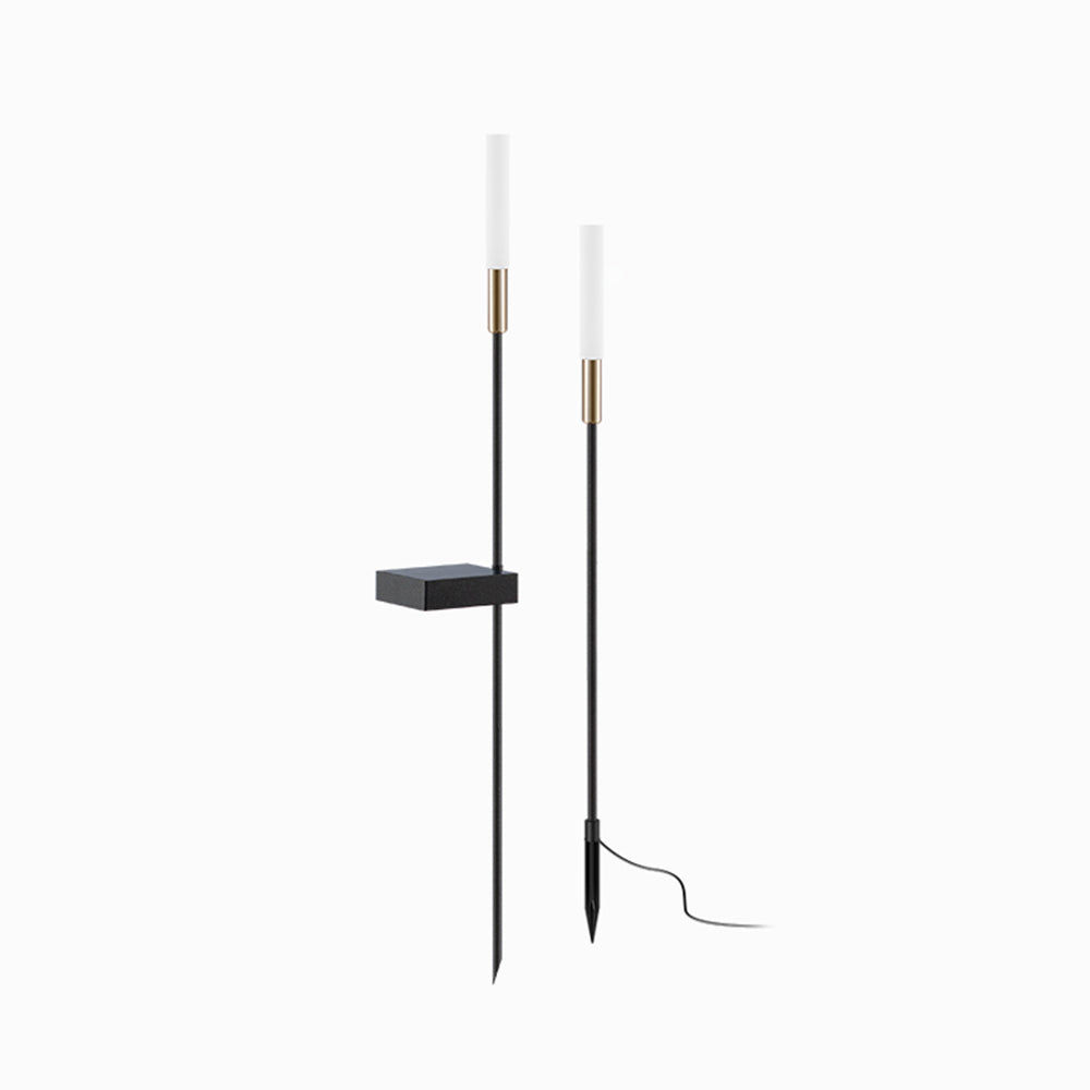 Ray Modern Metal Reed Solar Outdoor Post Light - Lamp Outdoor