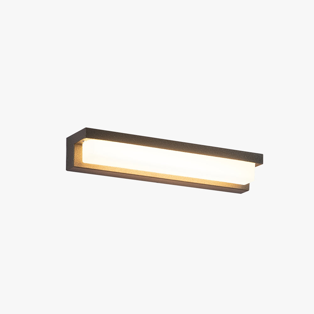 Ray Modern Rectangular Metal Acrylic Outdoor Solar Wall Lamp - Lamp Outdoor