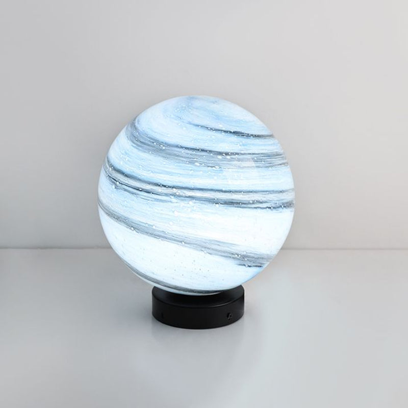 Aria Square Moon Globe Metal Glass Outdoor Light Post - Lamp Outdoor