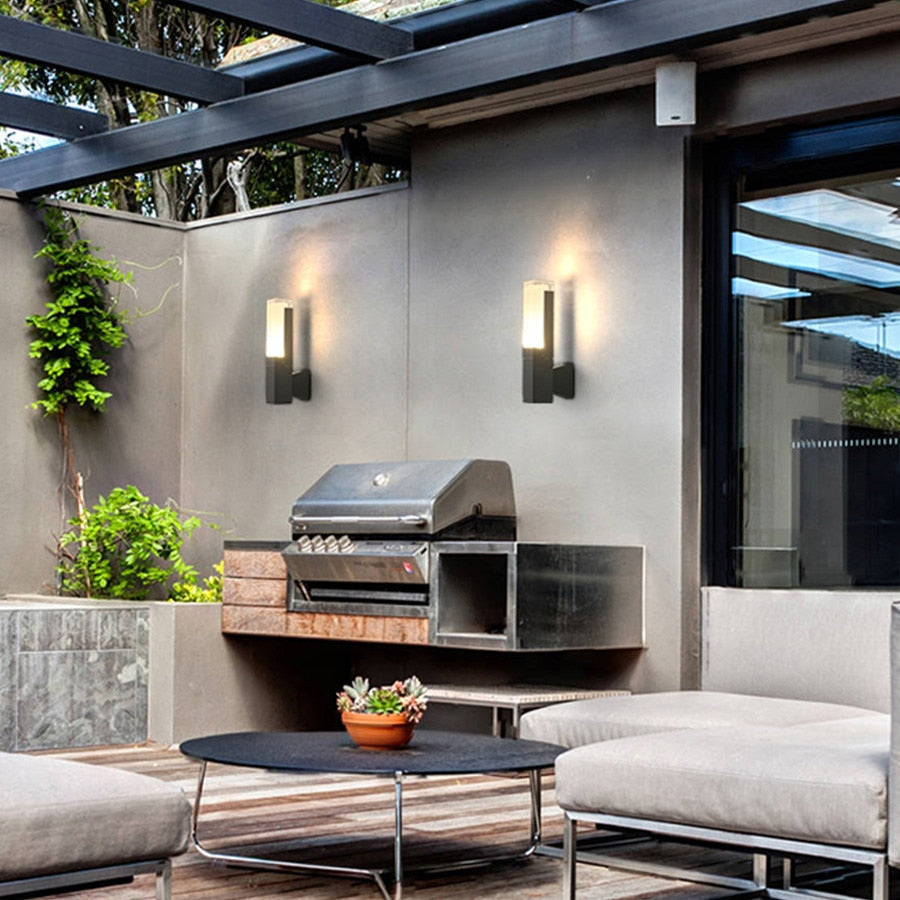 Ray Modern Rectangular Metal Outdoor Wall Lamp - Lamp Outdoor