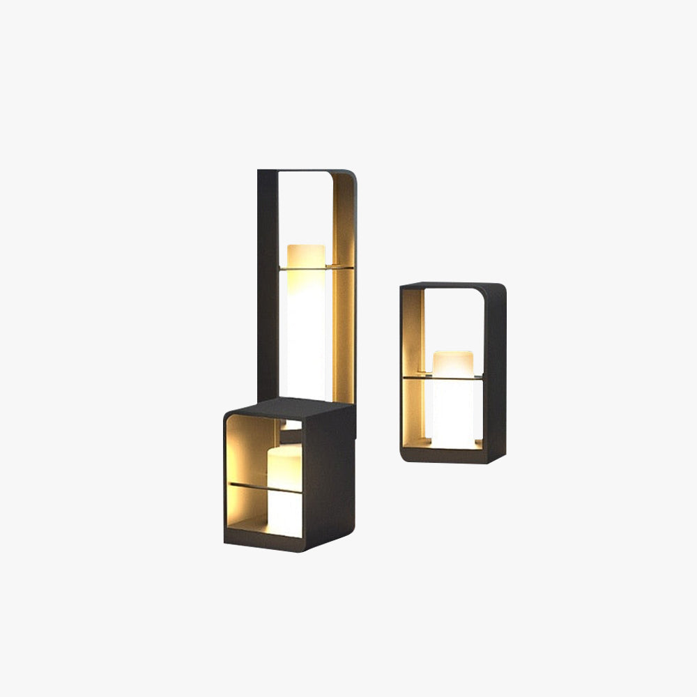 Ray Minimalist Rectangular Solar Power Outdoor Path Lighting - Lamp Outdoor