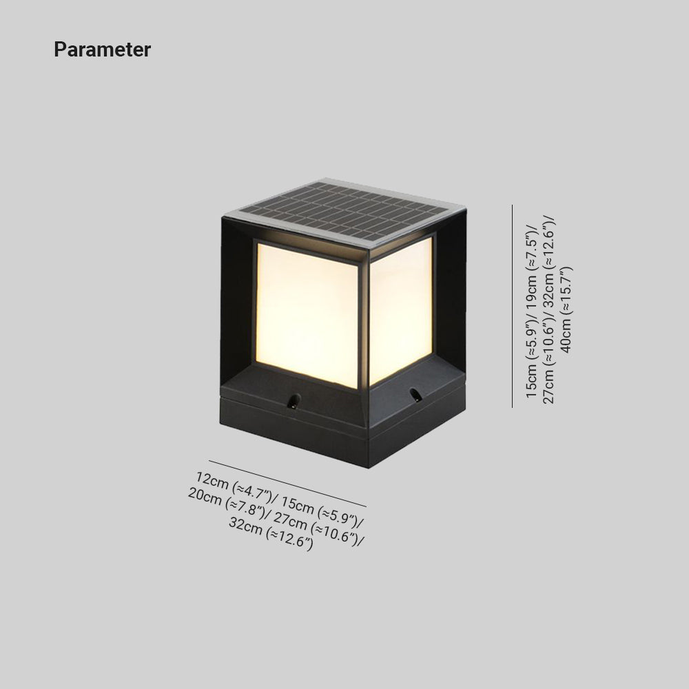 Ray Modern Simple Rectangle Metal Outdoor Floor Lamp - Lamp Outdoor