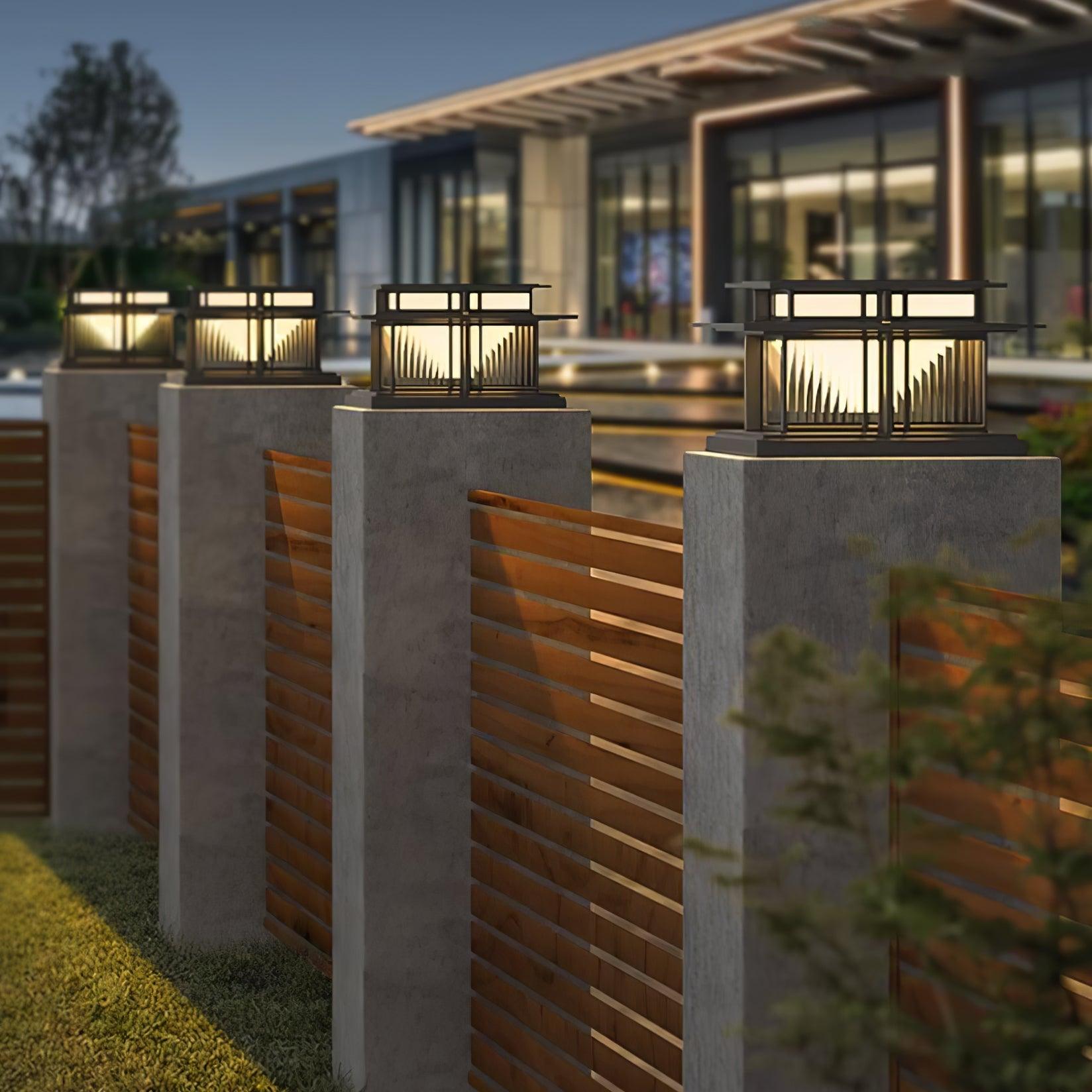 Ray Pillar Solar /HardWire Outdoor Light - Lamp Outdoor