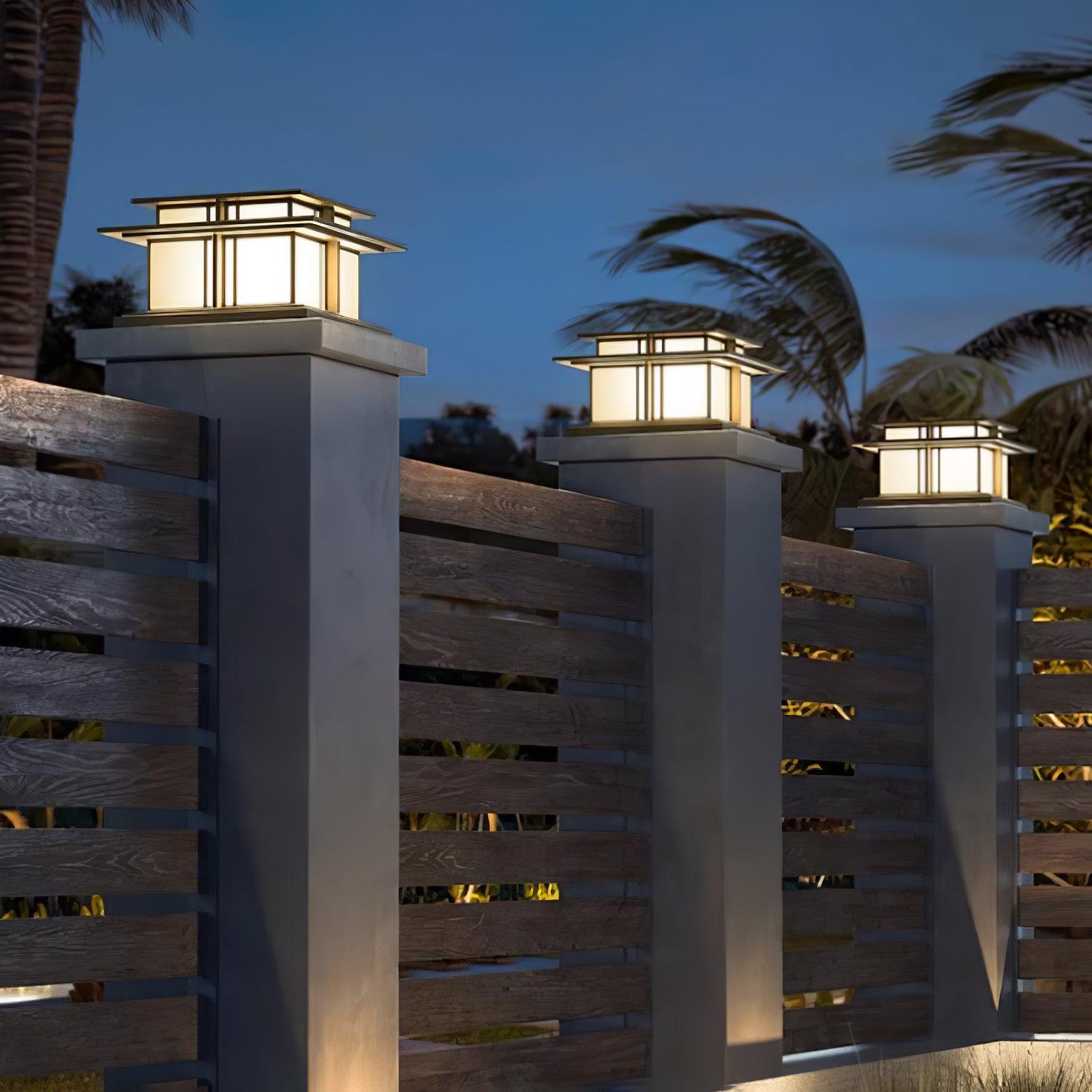 Ray Pillar Solar /HardWire Outdoor Light - Lamp Outdoor