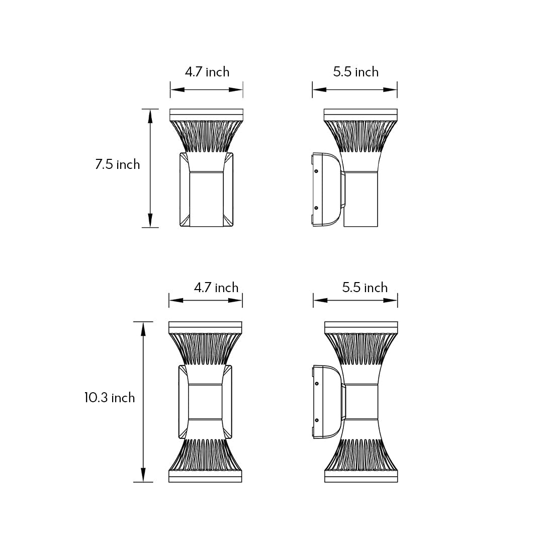 Die-cast Aluminum Outdoor Wall Lighting Fixtures Minimalist Nordic Style - Lamp Outdoor