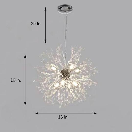 Innovative Modern Globe Design dandelion Chandelier Crystal Metal Ceiling Light - Lamp Outdoor