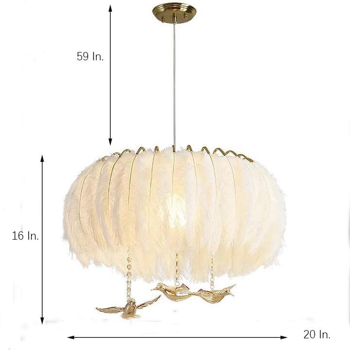 Modern Contemporary Chandeliers Drum Light Chandelier Feather Chandelier - Lamp Outdoor
