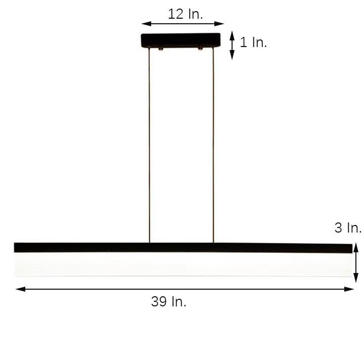 Modern Aluminum Acrylic Pendant Lights Elongated Linear Ceiling Lights - Lamp Outdoor