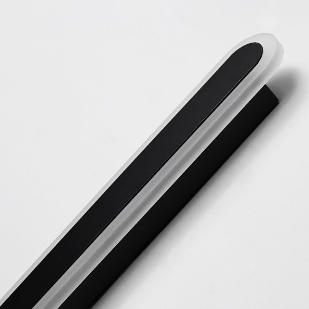 Arisha Minimalist Metal Linear Oval Outdoor Wall Lamp - Lamp Outdoor
