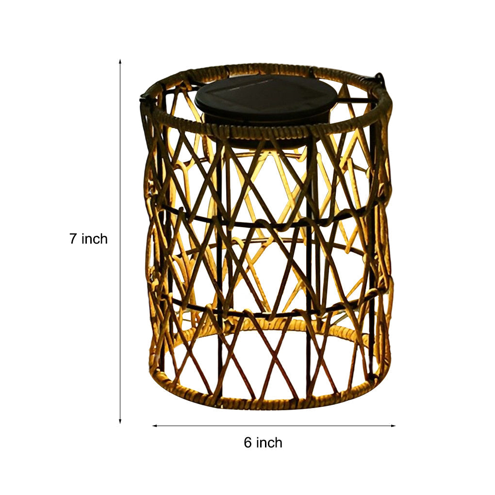Rattan Lantern Waterproof Creative Modern Solar Garden Lights Lawn Lamp - Lamp Outdoor