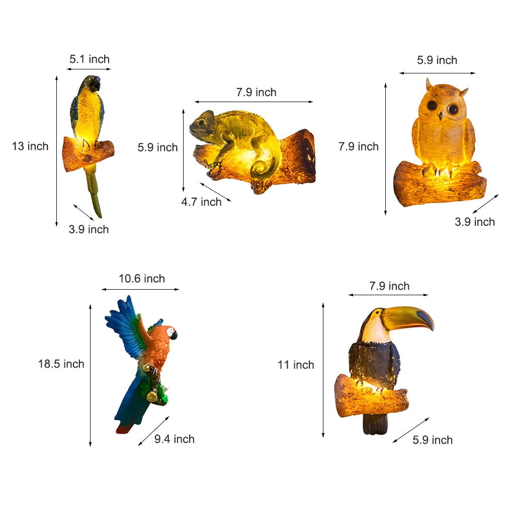 Resin Simulation Animal Parrot Shape 24V LED Waterproof Outdoor Lights - Lamp Outdoor