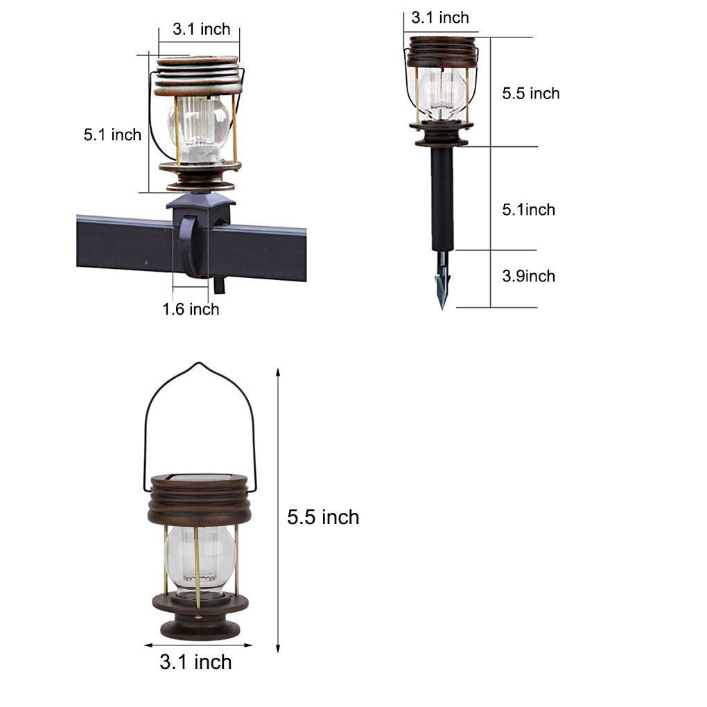 Retro Portable Waterproof Intelligent Led Solar Powered Outdoor Lights - Lamp Outdoor