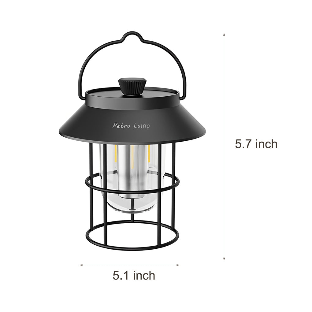 USB Rechargeable Dimmable LED Hanging Stand Portable Outdoor Lanterns - Lamp Outdoor