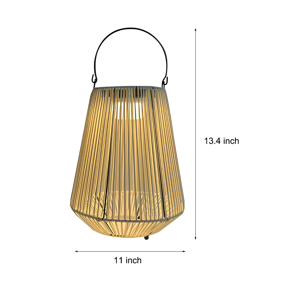 Portable Waterproof Handmade Rattan LED Modern Solar Outdoor Lanterns - Lamp Outdoor