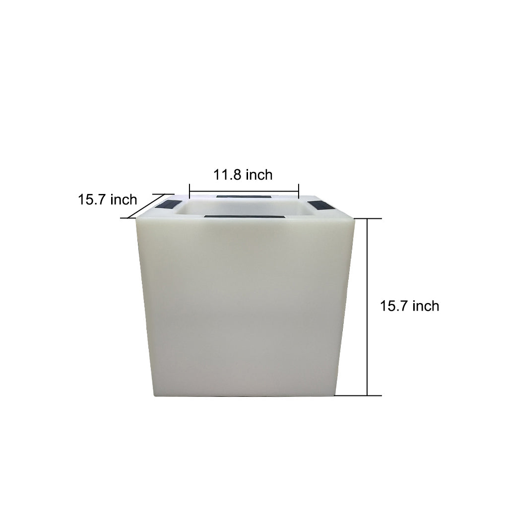 Square Waterproof Multipurpose Intelligent LED Solar Flower Pot Lights - Lamp Outdoor