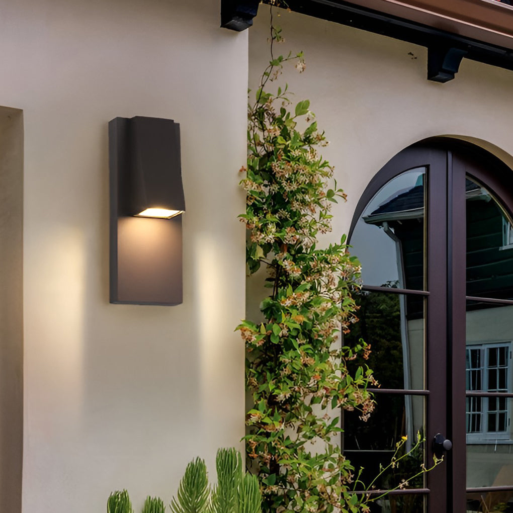 Rectangle Waterproof LED Black Modern Outdoor Wall Lamp Wall Light Fixture - Lamp Outdoor