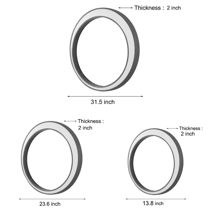 Circular Moon Led Waterproof Ip65 Modern Outdoor Wall Lights Wall Lamp - Lamp Outdoor