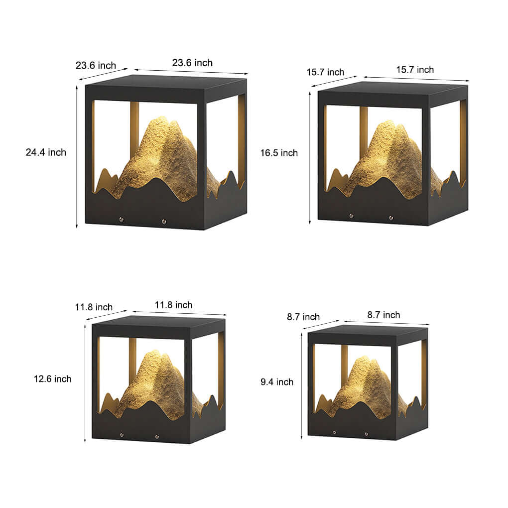 Outdoor Solar Waterproof Mountain Landscape Decorative Lighting Column Light - Lamp Outdoor