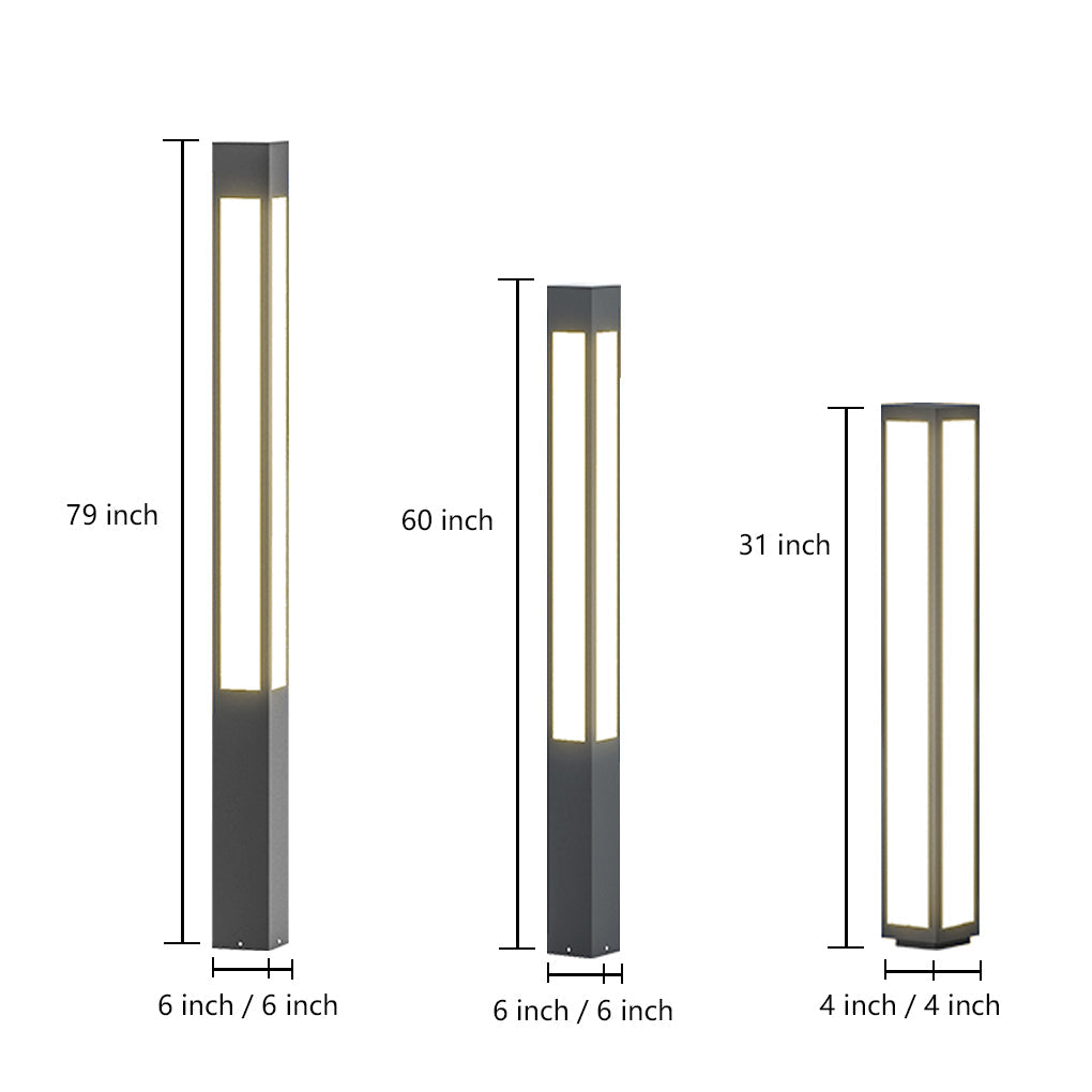 Outdoor Bollard Light Waterproof Garden Solar LED Landscape Lighting for Villa Courtyard - Lamp Outdoor
